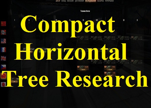 Compact horizontal tree research Mod For World Of Tanks 0.9.22.0.1
