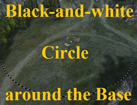 Black-and-white Circle around the Base Mod For World Of Tanks 0.9.16
