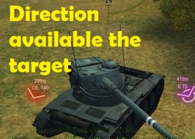 Direction of the tri-color targets that are available for WoT 0.9.22.0.1