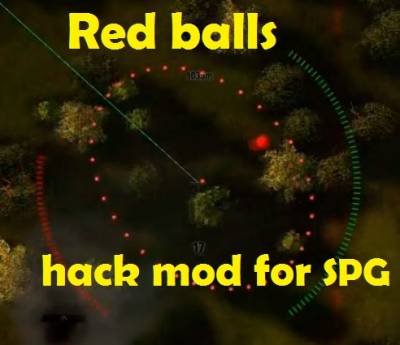 Red balls - hack mod for SPG World of tanks 0.9.22.0.1