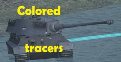 Hack Thickened colored tracers after the shot for World of tanks 0.9.22.0.1