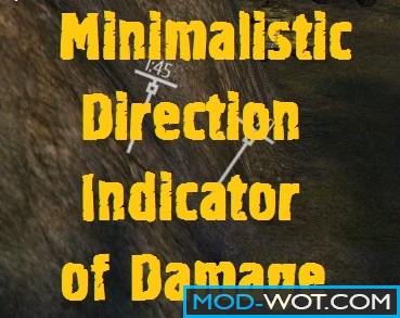 Minimalistic direction indicator of damage for World of tanks 0.9.16