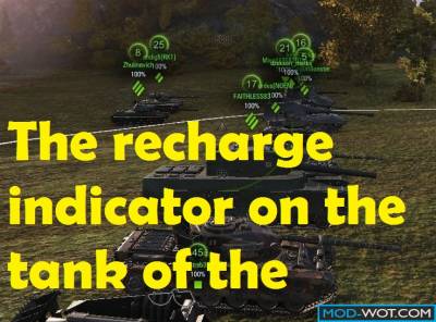 Recharge indicator above the enemy tank Hack for WOT 0.9.22.0.1