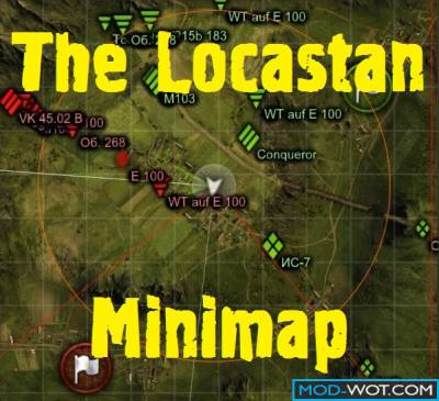 Improved minimap from Locastan without XVM For World of tanks 0.9.22.0.1