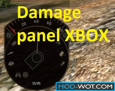 Damage panel & log of damage in the XBOX style 0.9.16